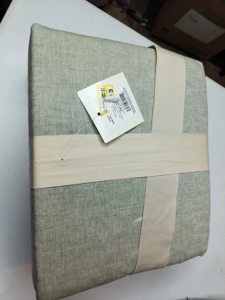 Threshold Cotton Linen Chambray Duvet Set King Cover & Sham Set Moss Green - Image 2 of 4