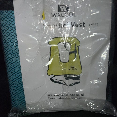 WACOOL Aufblasbare Schnorchel Tauchen Tauch Weste Jacke für Erwachsene Himmelblau