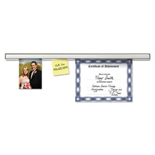 Advantus Grip-A-Strip Display Rail, 12 x 1 1/2, Aluminum Finish