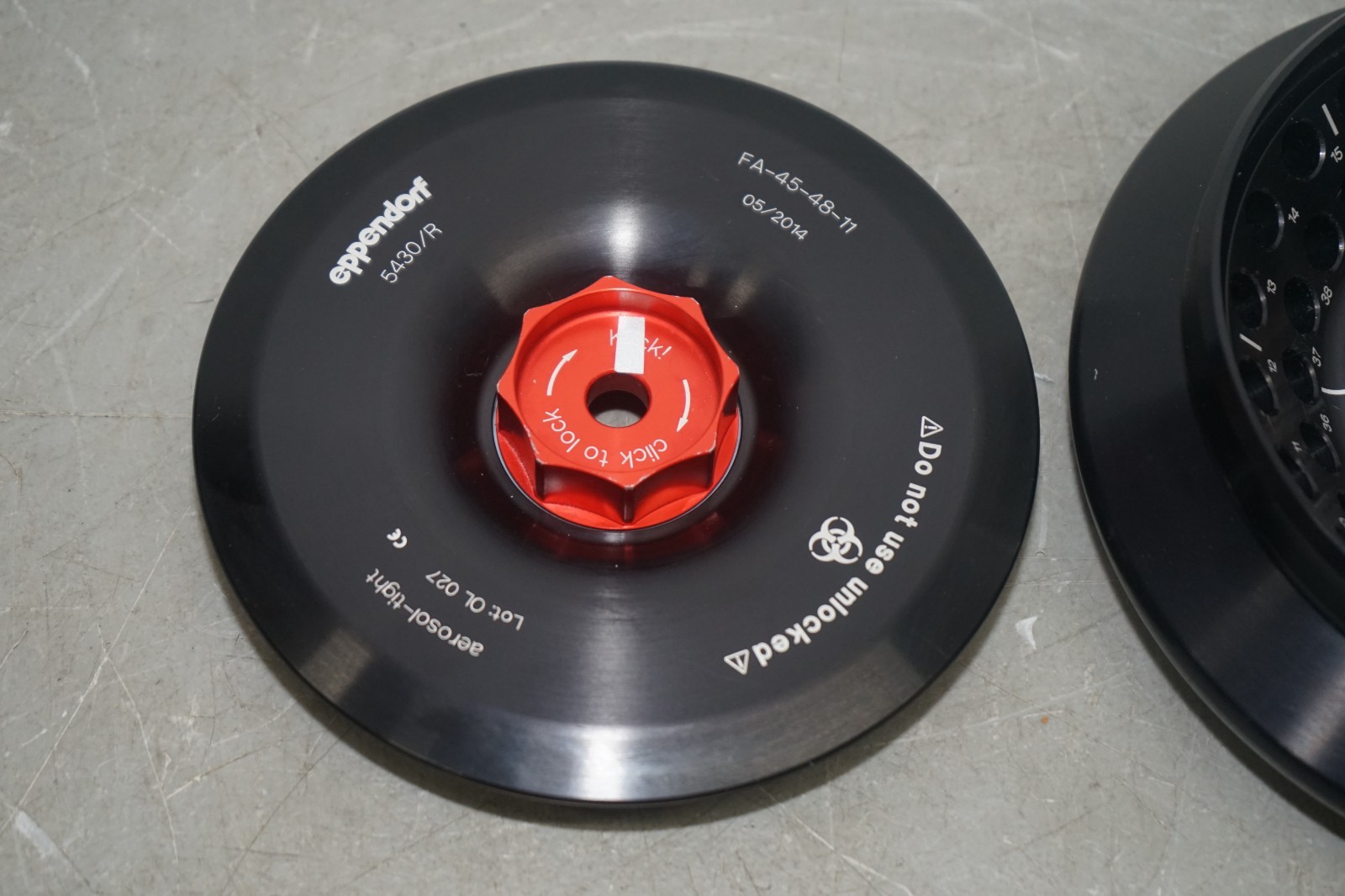 ^ Eppendorf FA-45-24-11 Fixed Angle Rotor W/ Lid #X5684