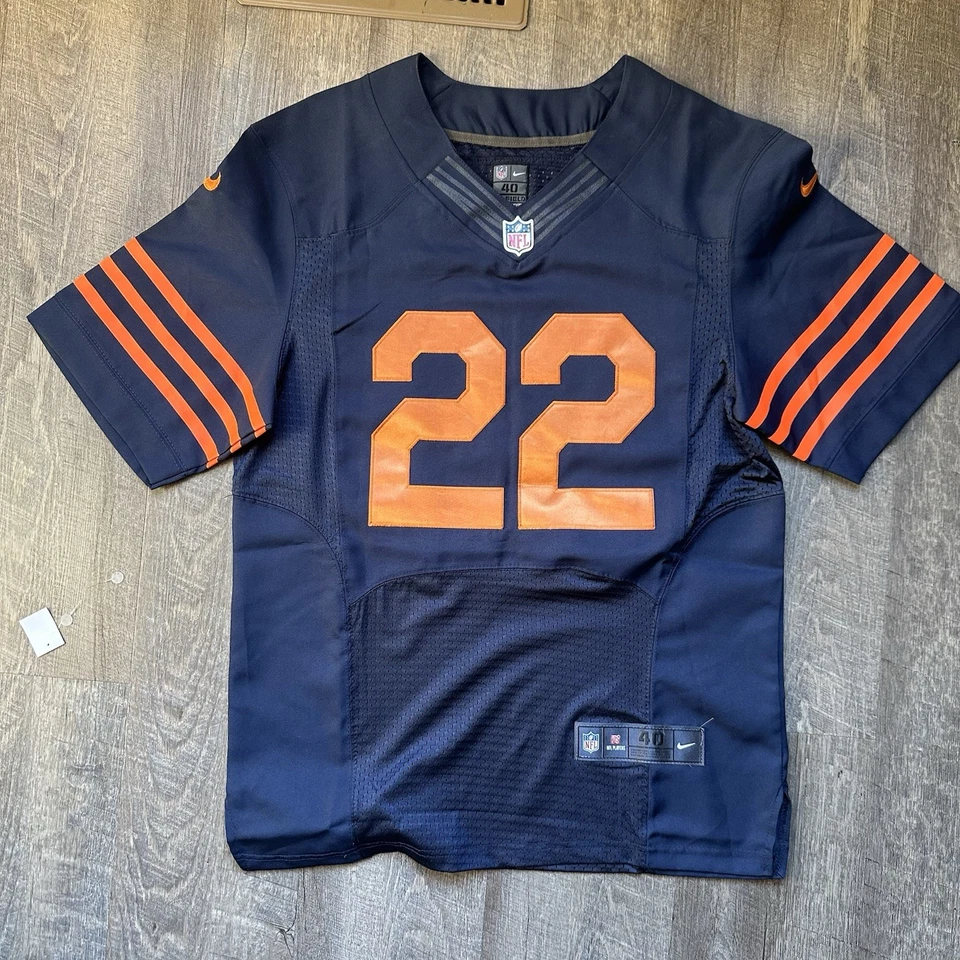 耐克 NFL 芝加哥熊队 Matt Forte #22 球衣男式 40 码中号蓝色签名 — 第 3/4 张图片