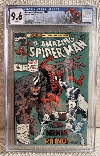 Amazing Spider-Man #344 CGC 9.6 1991 MARVEL COMICS 1st Cletus Kasady 1st Cardiac
