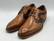 Stacy Adams Palmer Men's Size 9.5 Tan Lace Up Oxford Dress Shoes New in Box