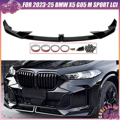 Front Bumper Spoiler Lower Splitter Lip For 2023-25 BMW X5 G05 M Sport LCI Gloss
