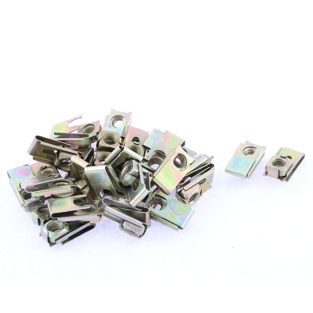 30 Pcs Spring Metal Car Panel Fender Spire Screw U-Type Clips 12.4mm x ...
