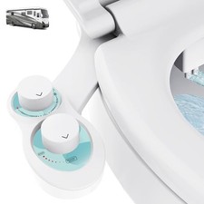 RV Bidet for Camper Toilet, Non-Electric Toilet Sprayer Attachment with Dual