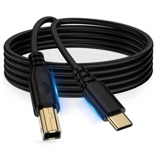 10FT USB B to C Printer Cable, Type B C Cord MIDI Cable