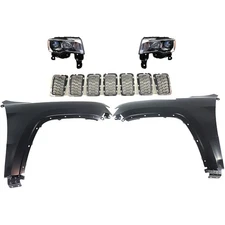 Headlamp Kit For 2017-2021 Jeep Grand Cherokee Left and Right Assembly Halogen