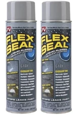2 Pack- As Seen On Tv Flex Seal Liquid Rubber Coating, 14 oz *CRACKED CAP*