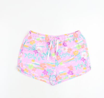 Marks & Spencer Jungen lila Blumen Polyestermischung Bermuda Shorts Größe 11-12 Y