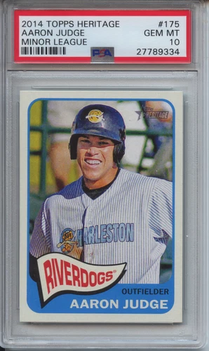 2014 Topps Heritage Minor League 175 Aaron Judge PSA 10 Gem Mint RC True Rookie
