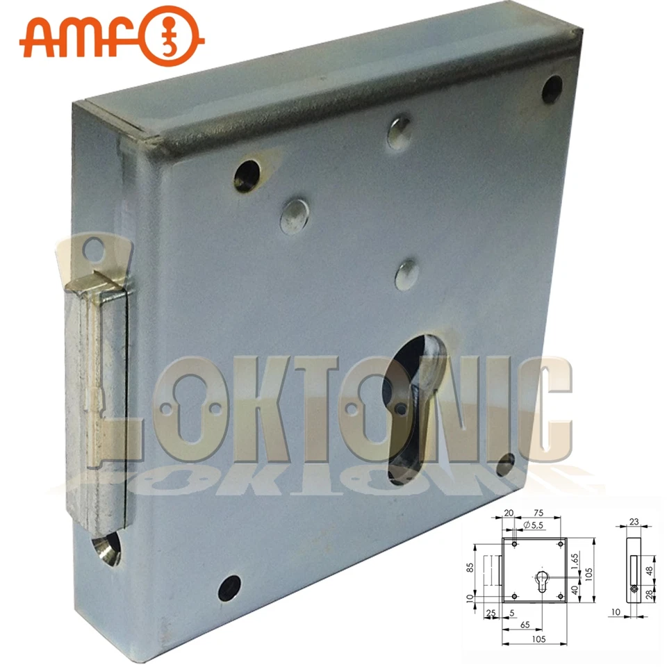 AMF 100Z Double Throw Zinc Plated Heavy Duty Rim Dead Lock Gate Shed Van Garage - Image 3 of 4