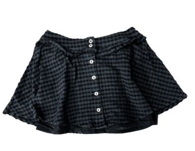 Carrement Beau Mädchen Gingham Schlagrock in Schwarz