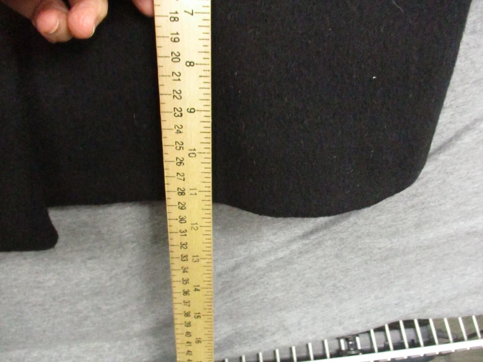 Gabardina de invierno Adolfo vintage de mezcla de cachemir negra 44 L Foto 4 de 4