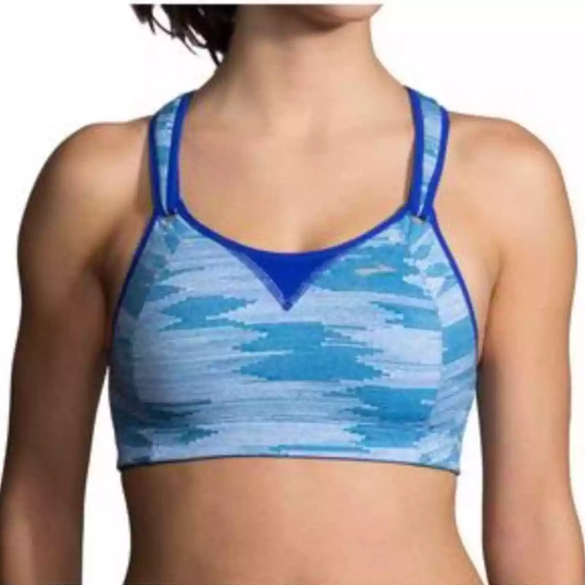 Brooks Moving Comfort Rebound Racer High Impact Racerback Sports Bra 32C  Blue