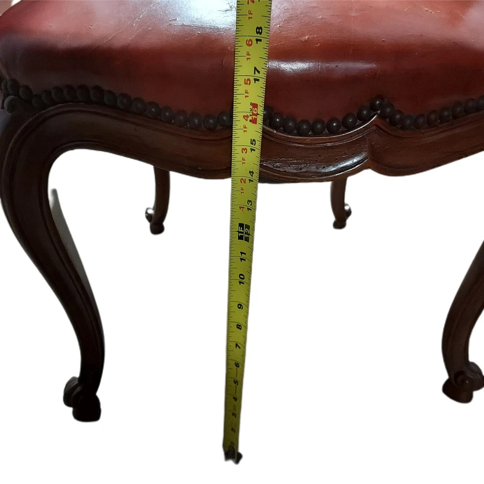 Резные викторианские боковые стулья в стиле королевы Анны (2) грушевидное дерево дизайнерское качество - Изображение 4 из 4