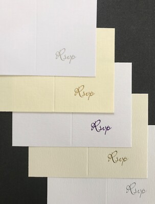 RSVP Karte Elegance Schrift foliert Luxus Tafeln, Preis bis Klarsicht Pack 5