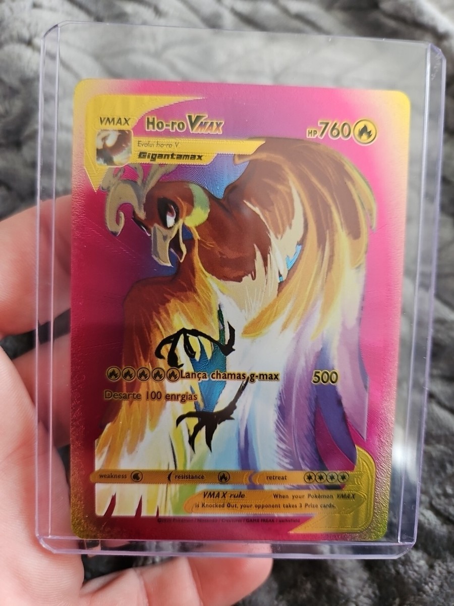 Ho Ro Vmax Rainbow Foil Fan Art Vinyl Collector Pokemon Card