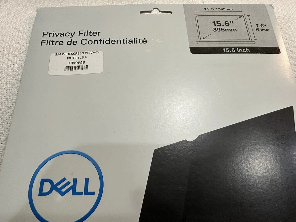 DELL Frameless Laptop Display Privacy Filter 15.6" DellPF15 HN9M3 - NEW - Image 2 of 4