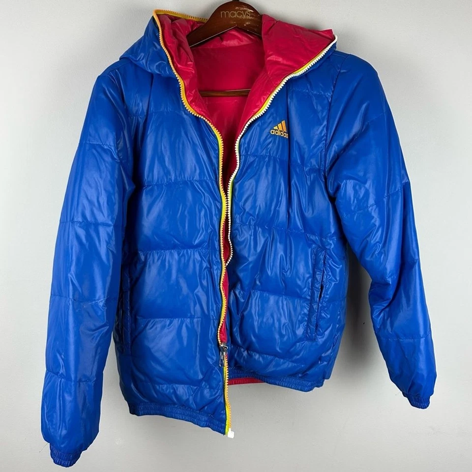 Adidas Oversized Reversible Down Puffer Jacket sz S - Image 2 of 4