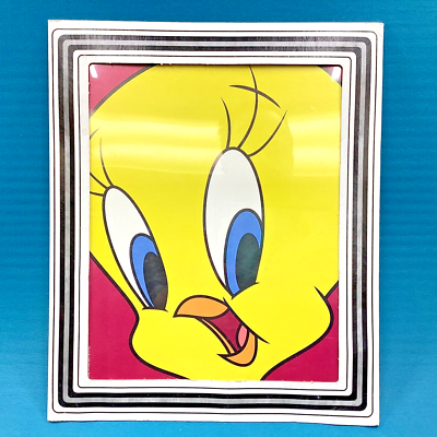 Vintage 90s Looney Tunes Tweety Bird Framed Picture Wall Hanging