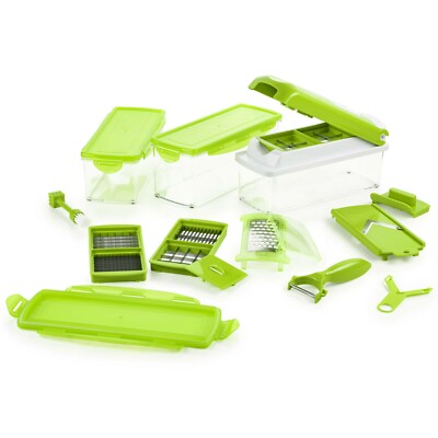 Genius Nicer Dicer Plus 18tlg Set Obstschneider Gemüseschneider Allesschneider