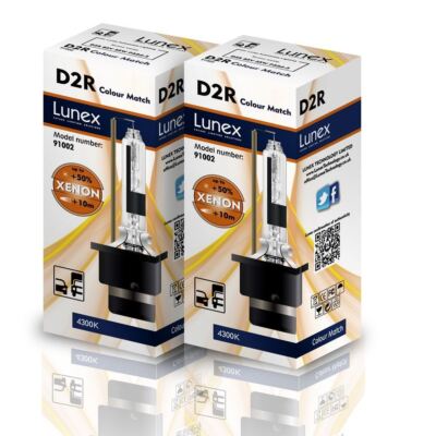 2x Lunex D3S Xenon Bulbs - 8000K Blue-White, Compatible With Philips/Osram
