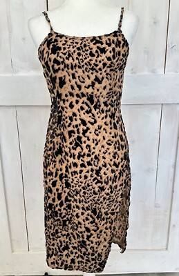 Jagger & Stone The Lindsay Midi Dress Animal Print NWT Size 4 Brown Black $130