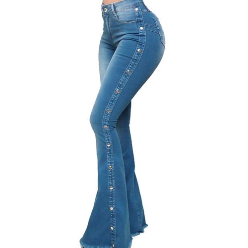 Women Bootcut Denim Jeans Flared Pants 