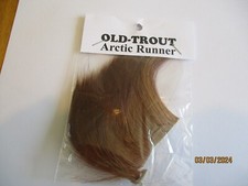Arctic runner fur patch brown real icelandic pony hair fly tying materials