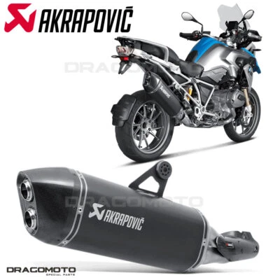 BMW R 1200 GS 2013-2016 Pot échappement AKRAPOVIC Titane Noir S-B12SO10-HAABL - Photo 1/4