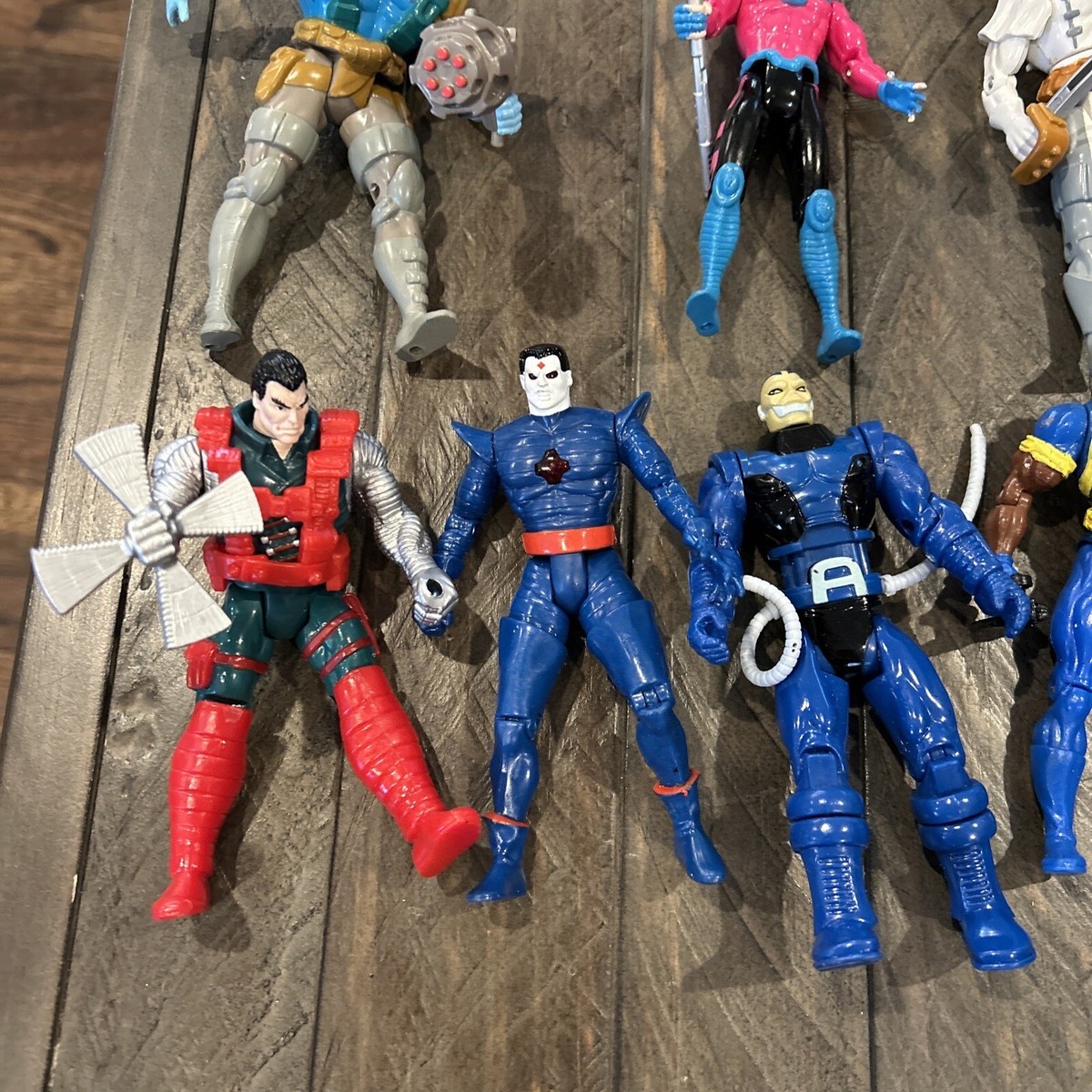 Vintage Marvel X-Men 1993 ToyBiz Metal Action Figure Lot of 9