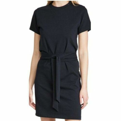 Vince Short Sleeve Tie Waist Dress 