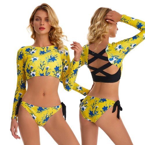 Women's Long Sleeve Swimsuit Rash Guard 