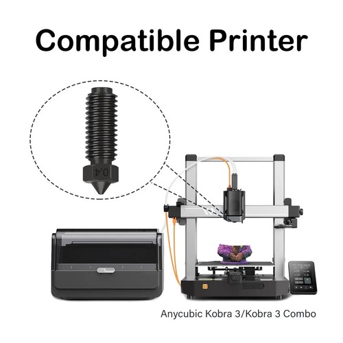 Für Anycubic Kobra 3 Düse Messing gehärteter Stahl 3D Drucker Vulkan Düsen - Bild 6 von 16