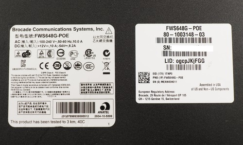 BROCADE FastIron WS FWS648G-POE 80-1003148-03 48-Port Gigabit Switch - Picture 10 of 10