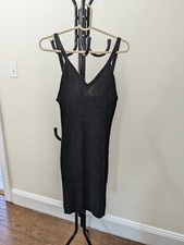 Ralph Lauren Wool Knit Dress Size M Charcoal Color, New