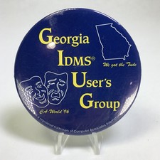 Georgia IDMS User’s Group CA World 1996 Pinback Button Computer Associates Intl