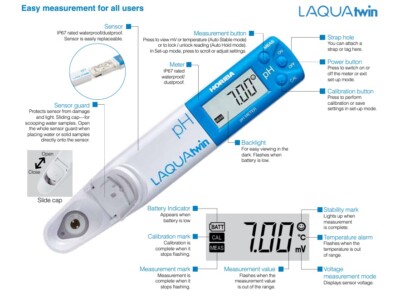 Horiba LAQUAtwin-EC-33, Conductivity (EC), TDS, Temperature Pocket