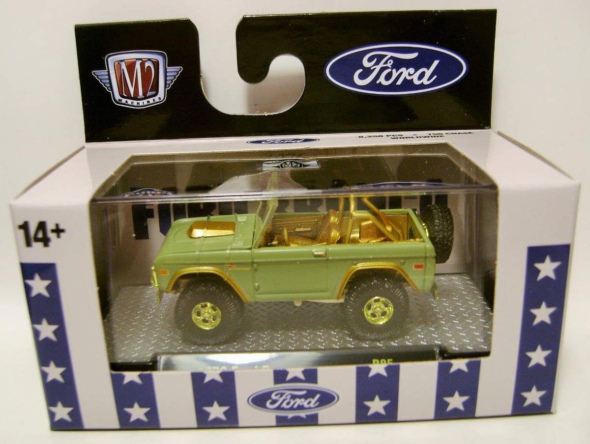 1976 '76 FORD BRONCO GREEN CHASE CAR R85 M2 MACHINES DIECAST 2024