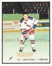 1988-89 Kitchener Rangers #8 John Uniac