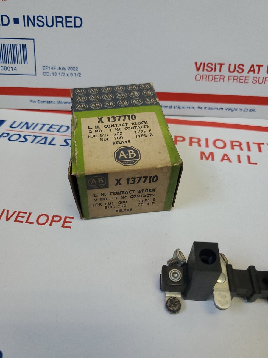 NEW ALLEN BRADLEY X-137710 L.H. CONTACT BLOCK NEW, U2 | eBay