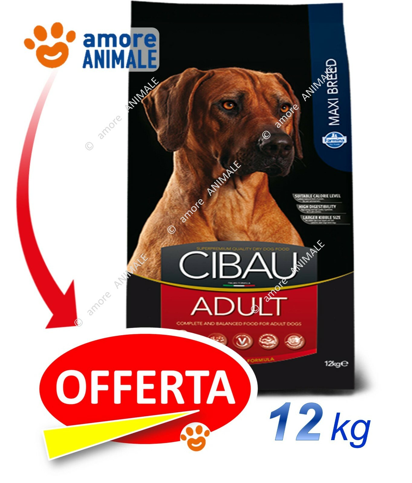 Farmina CIBAU Adult Maxi 12 Kg - Crocchette per cani - 1
