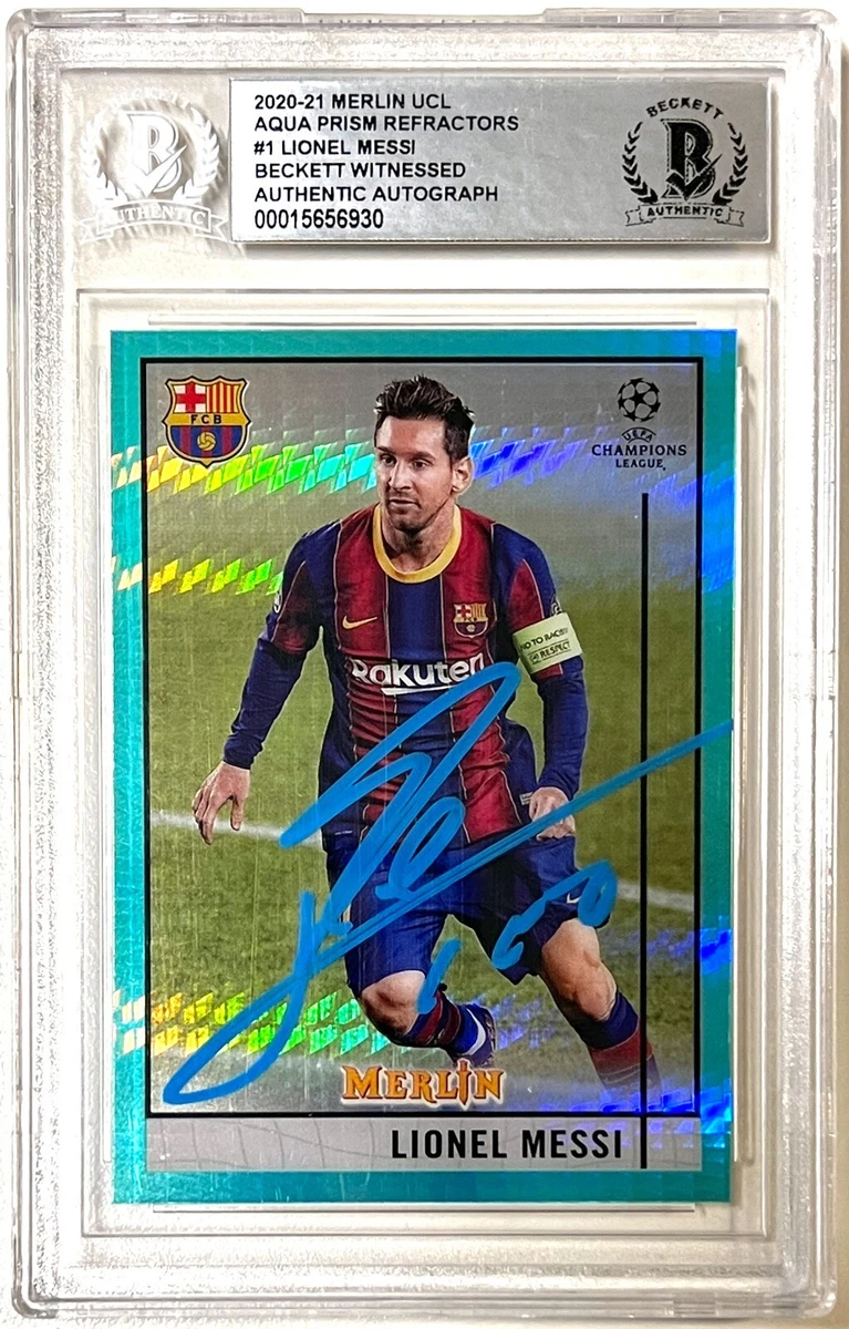 2020-21 Topps Merlin Collection Chrome UCL Lionel Messi #1 for