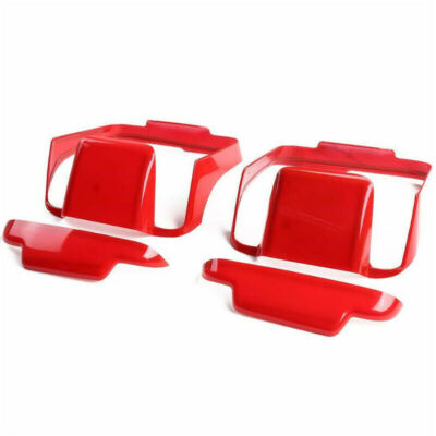 Red 4PCS Rear Tail Light Lamp Cover Trim For Jeep Wrangler JL 2018-2022