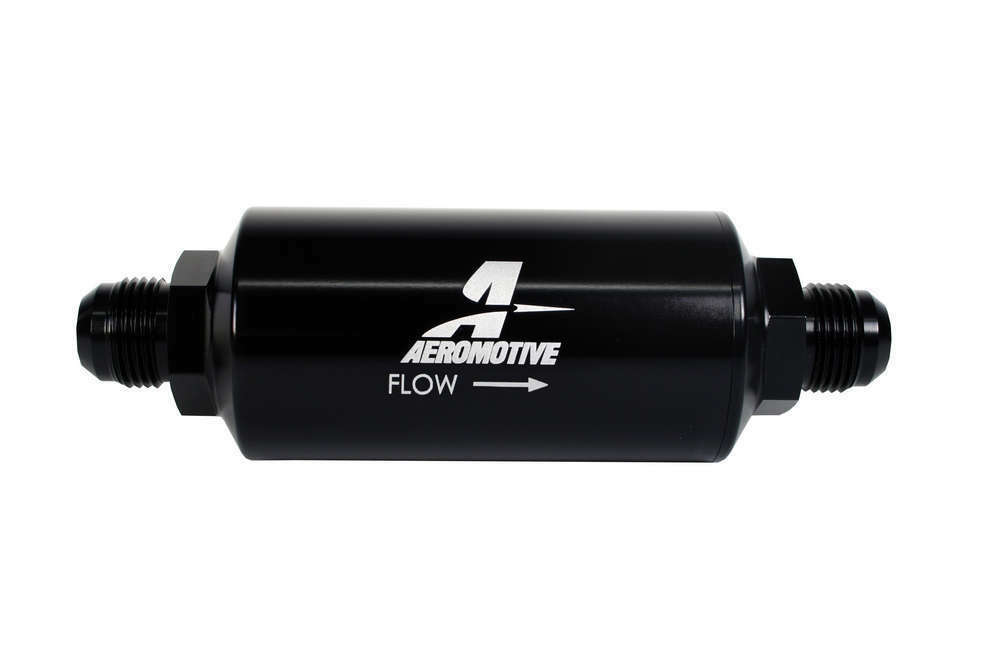 Aeromotive 10an Inline Fuel Filter 40 Micron 2in OD Black Aeromotive 10an Inline Fuel Filter 40 Micron 2in OD Black