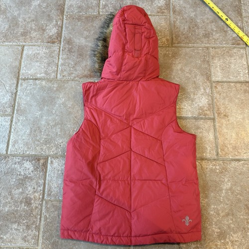 Columbia Pink Faux Fur Hood Youth Girls Puffer Full Zip Vest Size 14/16 - Picture 6 of 6
