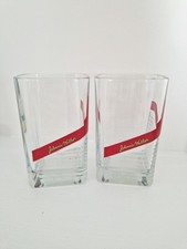 Johnnie Walker Whiskey Glass Set of 2 Square Spirit Tumblers Collectible