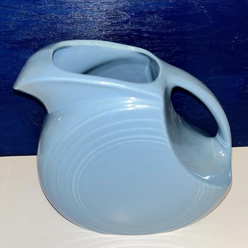 Homer Laughlin Fiesta PERIWINKLE BLUE Large Disk Water 64 OZ. Pitcher Retired 7"