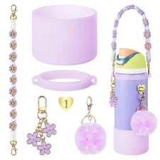 Silicone Boot Set for Owala Water Bottle 24/32 oz, Decorations for Owala Free...